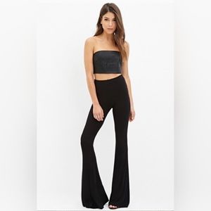 Forever 21 Ribbed Velvet High Waisted Bell Bottom Pants M